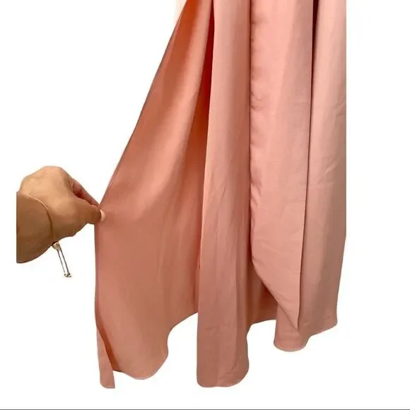 Shona Joy Zelda Dress With Ring in Dusty Pink - Picture 6 of 9